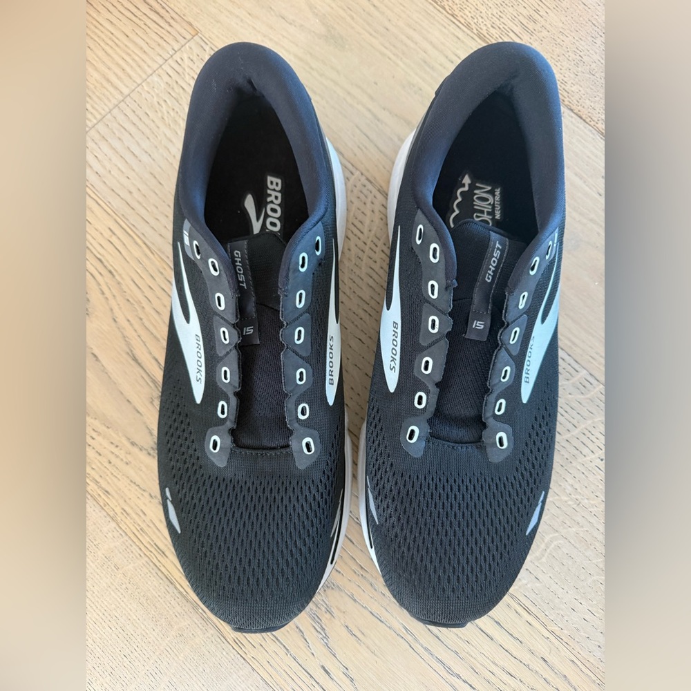 Men’s Brooks Black and White Athletic Shoes